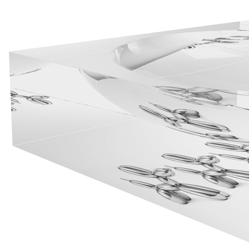 Plat à chat en chrome chromé, L 8 po x P 8 po x H 2 po
