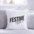 Christmas_Black-16 Polyester/Polyester Blend Reversible Throw Pillow-779973380