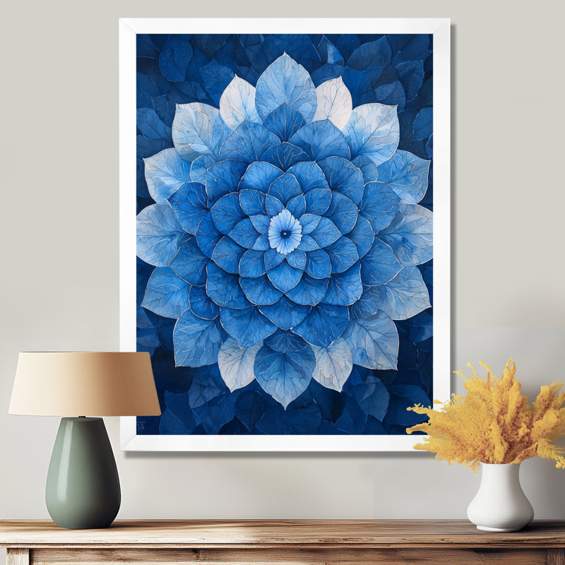 Christina - reproduction d'art sur toile florale, H 20 po x l 12 po, Picture Framed, Blanc
