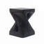 Table d'appoint MGO Twist Shape, texture bois, couleur noire-1998542430