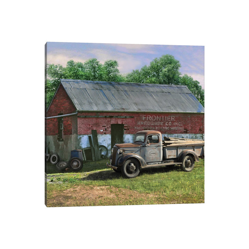 Frontier Truck by Greg & Company - Wrapped Canvas Print, 30.48 cm H x 30.48 cm W