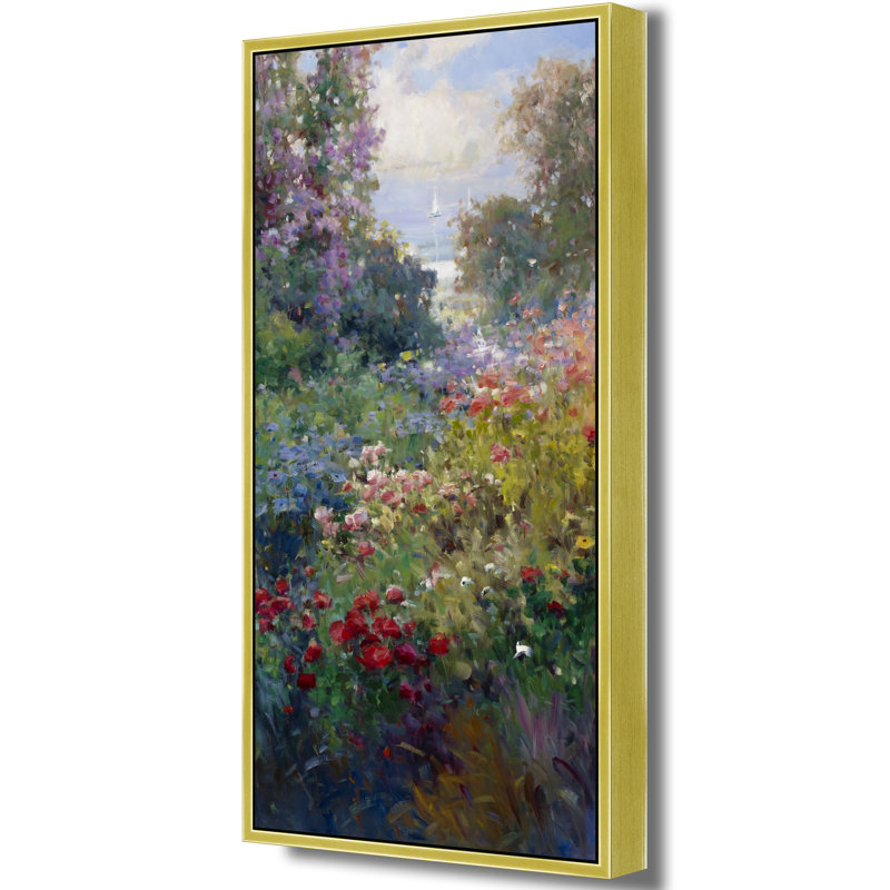 Garden To The Sea Print, Gold, 50" H x 26" W
