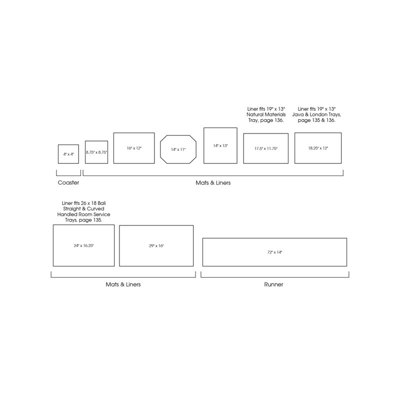 Multi-Colored Vinyl Rectangle Placemat Set, 13" x 14"
