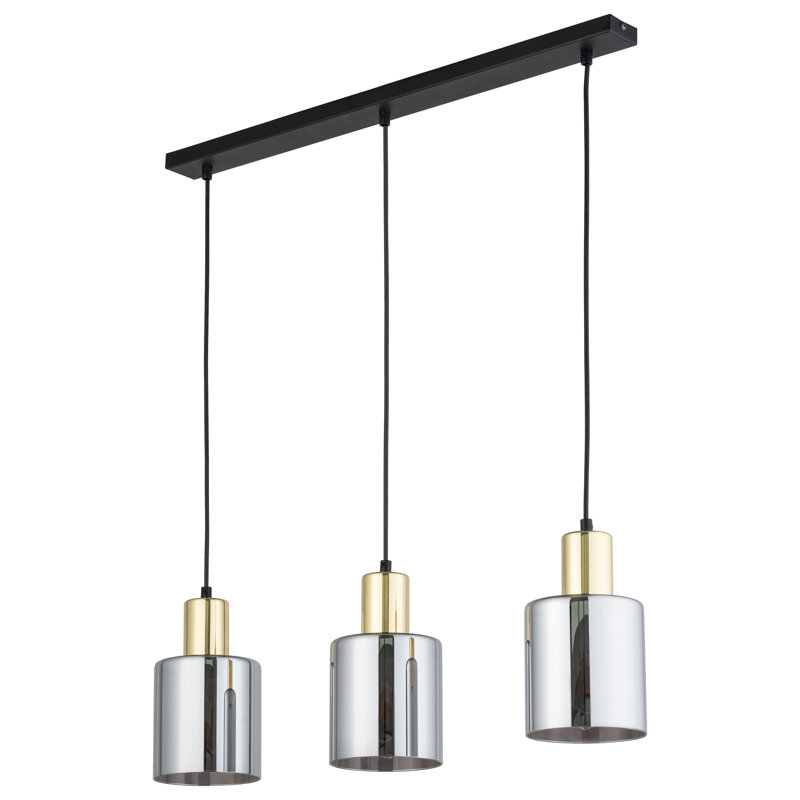 Azeem 3 - Light Kitchen Island Pendant, Gold/Gray