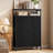 Fabric Dresser for Bedroom with Open Shelves, Tall Dresser with 8 Drawers, Storage Tower, Chest of Drawers for Closet-374108833