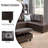 3-piece Synthetic Leather Sectional Sofa-436734138