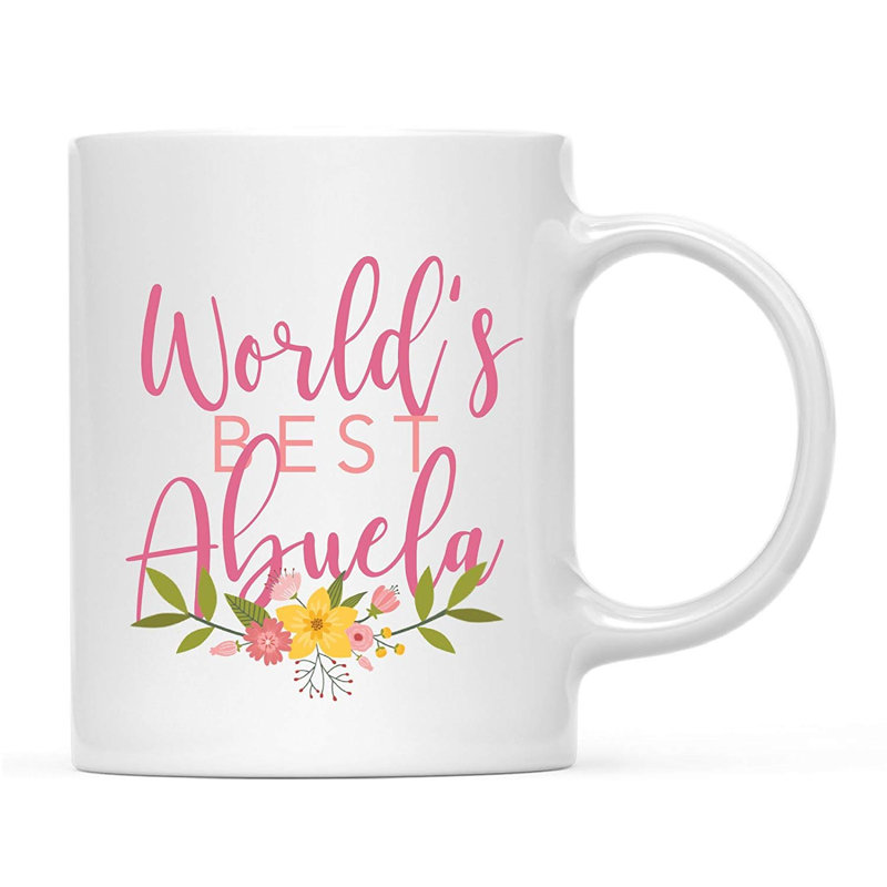 Grande tasse à café à motif floral the world best abuela Navasota