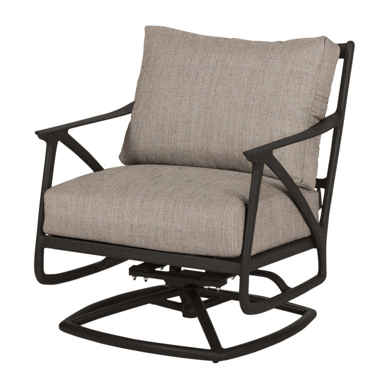 Amari Outdoor Rocker Chair, Cast Ash Sunbrella® Plainweave, Carbon