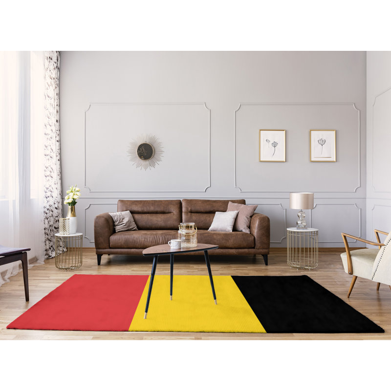 Tapis de zone rouge/jaune, Rectangle 9 pi x 12 pi