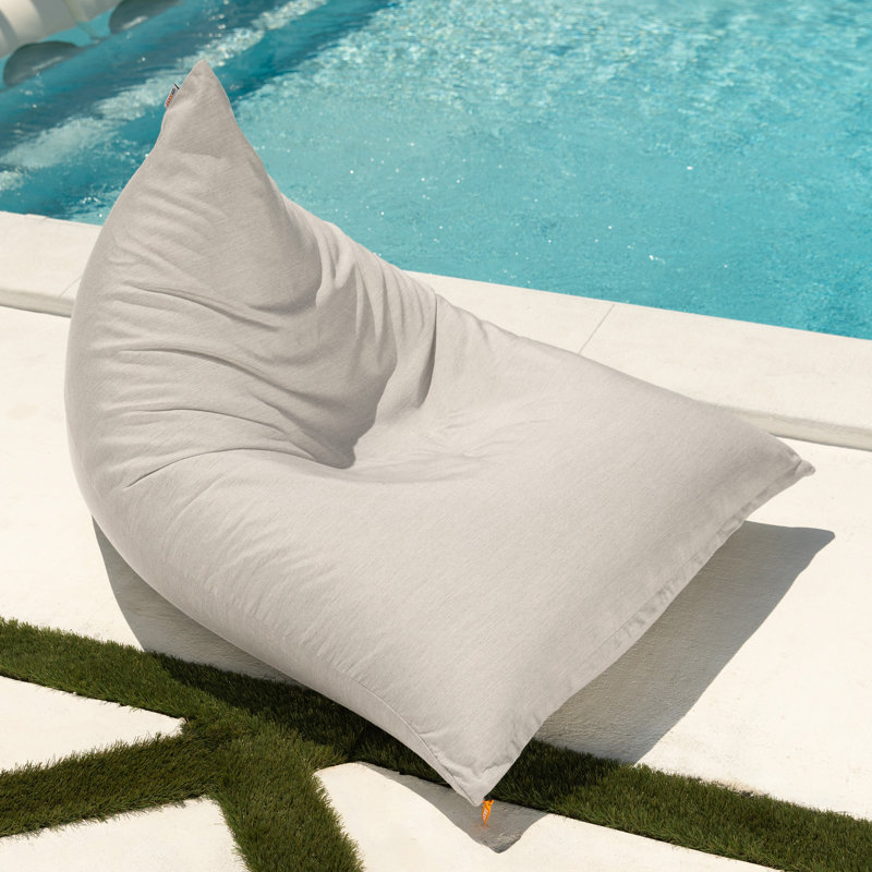 Twist Large Outdoor Bean Bag Chair & Lounger, Flax Acrylic