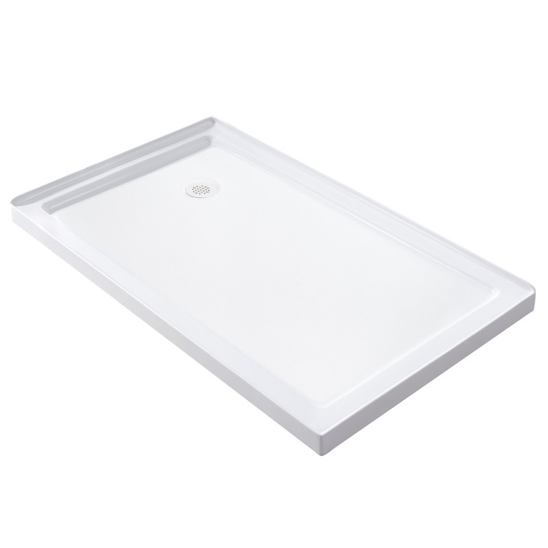 Cabine de douche rectangulaire 60" x 77,5" avec base incluse Langham, Gauche, Acier inoxydable
