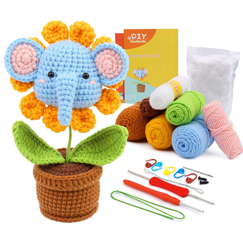 Crochet Kit for Beginners, Crochet Starter Kit for Adults with Step-by-Step Video Tutorials