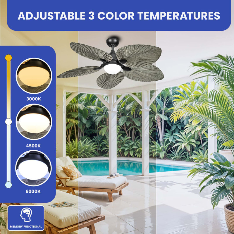 Atalay 52'' Ceiling Fan with LED Lights