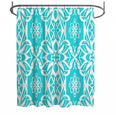 Rideau de douche à motif floral_12529