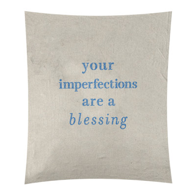 Tapisserie citation d’imperfections écrites en polyester