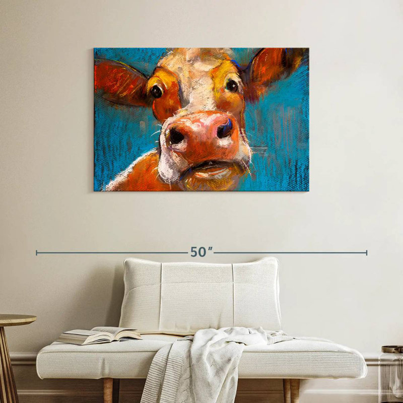 Brampt Yellow Cow, 26" H x 39" W