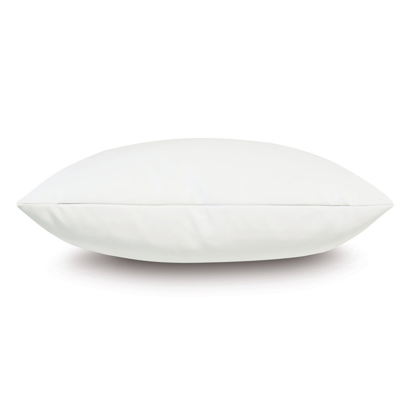 Nevin Faux Leather Throw Pillow, 24"H x 24"W, Cloud
