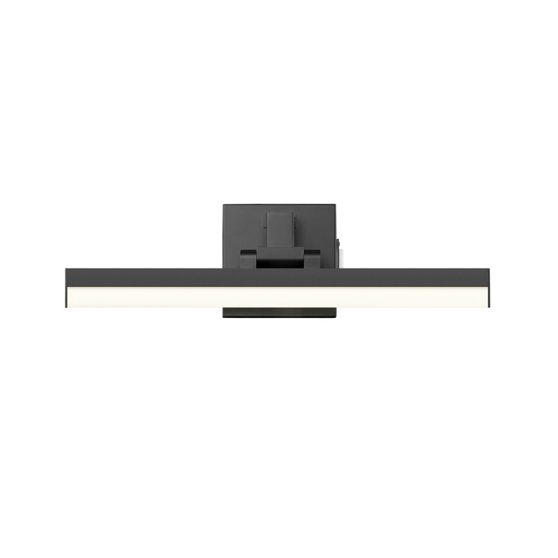 Éclairage pour meuble-lavabo Brendyn, Noir mat, 5"H x 18"W x 3"D, 20 W