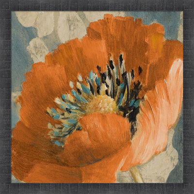 «Orange Poppy» par Lanie Loreth, art mural encadré