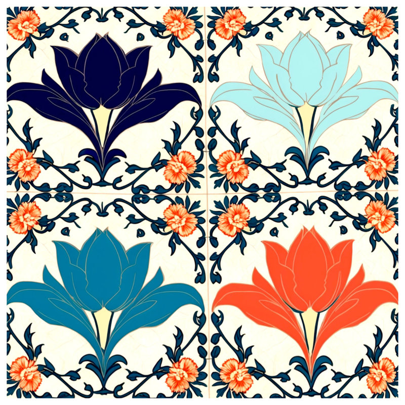 Coussins décoratifs à motif floral, 14 X 14 pouces