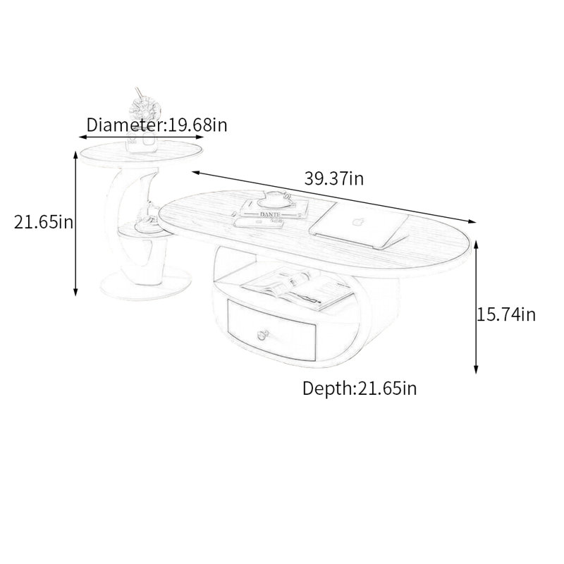 Rue, 15,74 po H x 39,37 po L x 21,65 po l, Brun, Bois