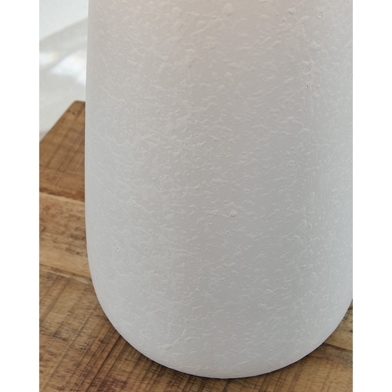 White Ceramic Table Lamp Set with Beige Empire Shade and 3-Way Switch