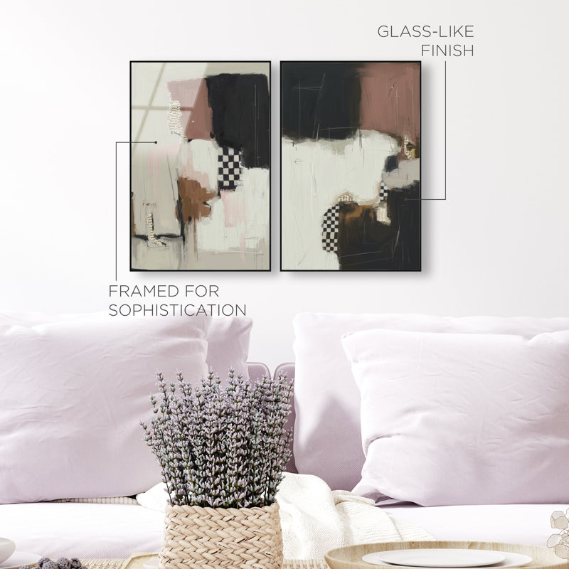Longing Set Set by Oliver Gal, 31"H x 46"W, Black Floater Frame