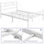 Modern Metal Bed Frame with Cross-design Headboard & Footboard-230473508-230473510