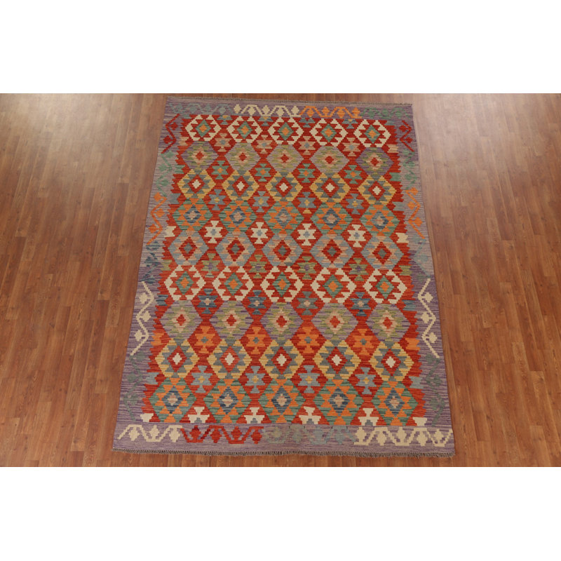 Tapis oriental coloré 7 x 9 Kilim