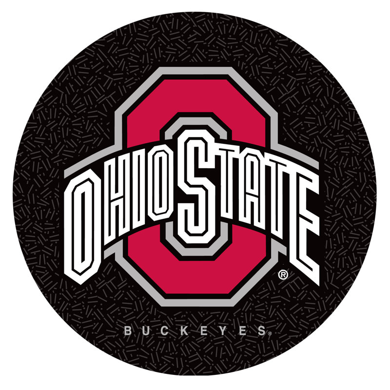 Porte-filets muraux en bois et miroir ncaa, Université Ohio State