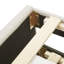 Lit plateforme tapissier avec lit gigogne et 3 tiroirs, tissu en lin pour plus de confort et d'espace