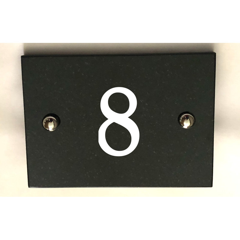 Brumby 10cm H Reflective Stone House Number, 8