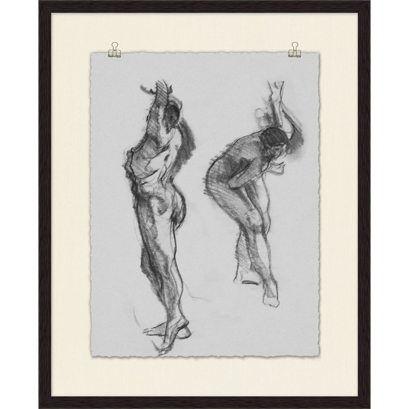 Figure Study 4' Framed Print on Glass