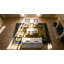 Tapis antique en laine bleu, jaune / or / orange