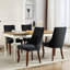 Chaise de salle à manger en rayonne noire (2), haute pour une expérience d'assise exceptionnelle, pieds courbés en bois massif Sw1847bk 2, revêtement épais et luxueux, dossier, pieds, chaises confortables-709292146