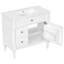 Meuble-lavabo de 36 po avec lavabo, armoire de salle de bain autoportante avec lavabo en céramique, tiroir rabattable, tablette réglable, structure en bois d'hévéa et panneaux de fibres à densité moyenne, poignées en métal-1468144361
