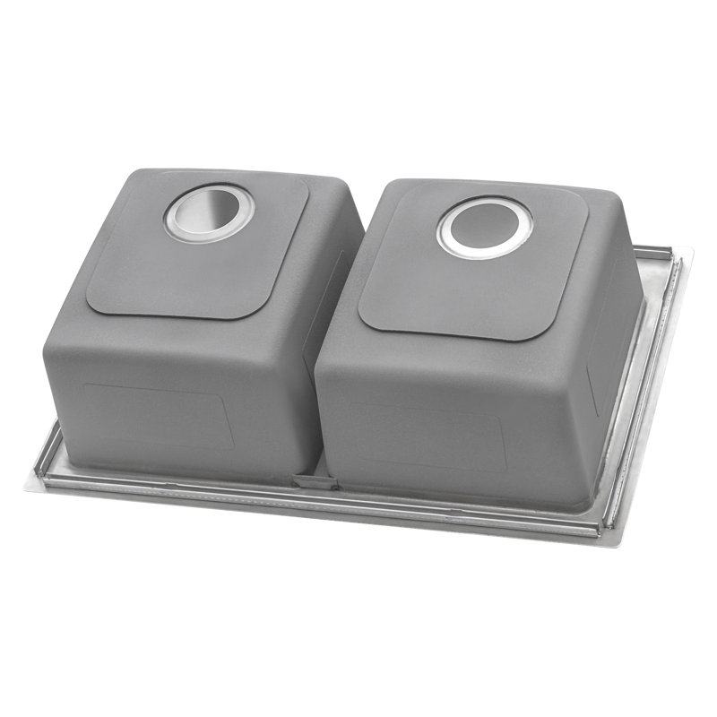 Ruvati 37" Stainless Steel Double Bowl Drop-In Kitchen Sink