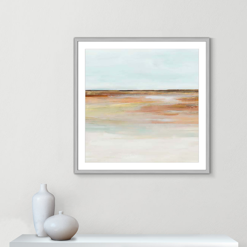 «Coastal Glades I Print» par Ian C, H 32 po x l 32 po x P 1,25 po, Encadré de boîte argent