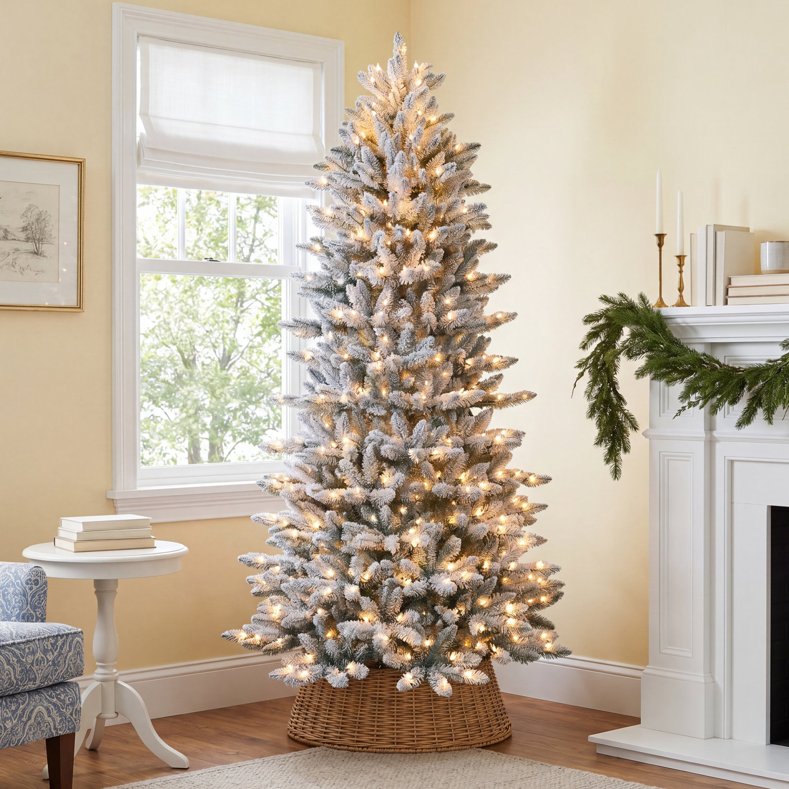 108' Lighted Artificial Fir Christmas Tree
