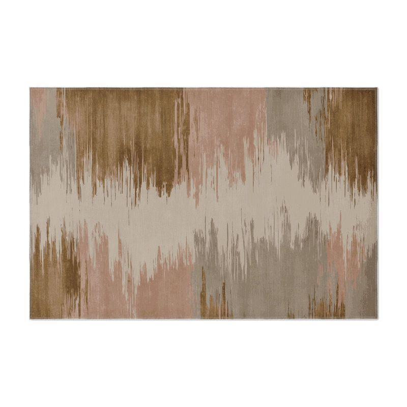 Watercolor Gray Indoor and Outdoor Area Rug, Rectangle 8' x 10'