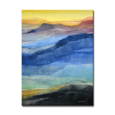 'Rainbow Hills' Painting Print on Wrapped Canvas