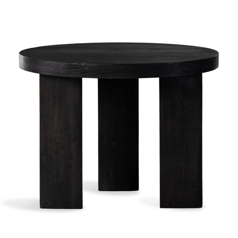 Mesa Solid Wood End Table, Ebony Parawood