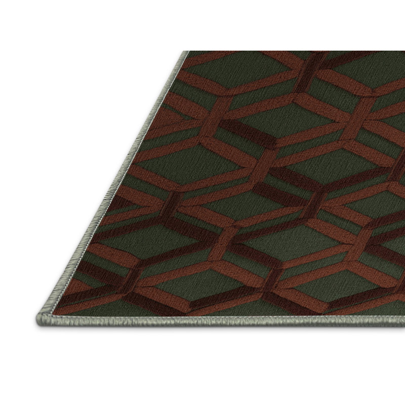 Tapis vert en treillis lavable à la machine, Rectangulaire 8 pi x 12 pi