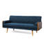 Siège Mid-Century moderne avec capitonnage à boutons, siège en tissu bleu marine charmant, pièce décorative