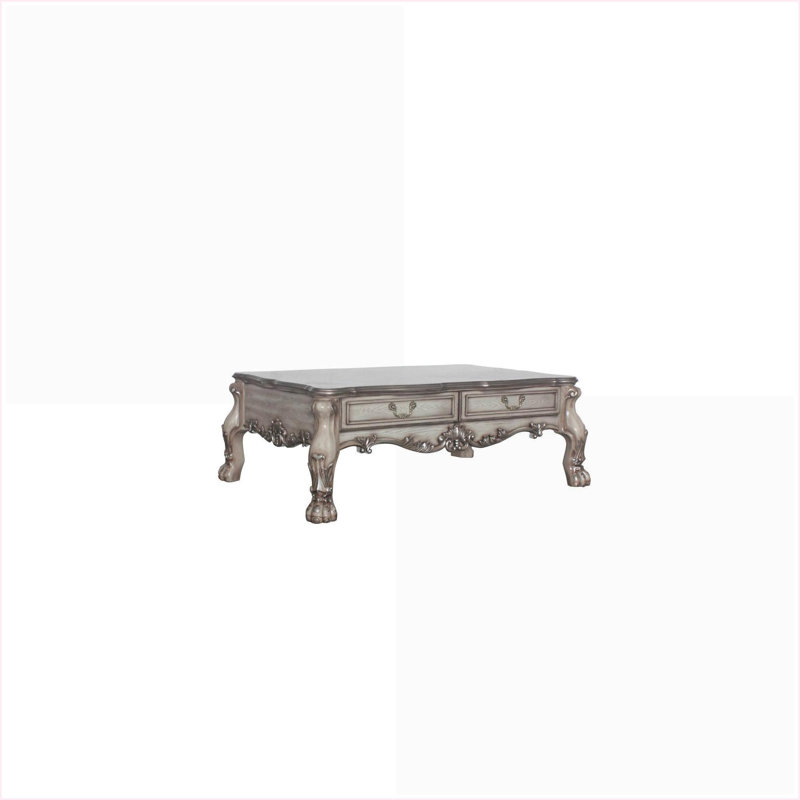 Table basse avec 2 tiroirs Bone White
