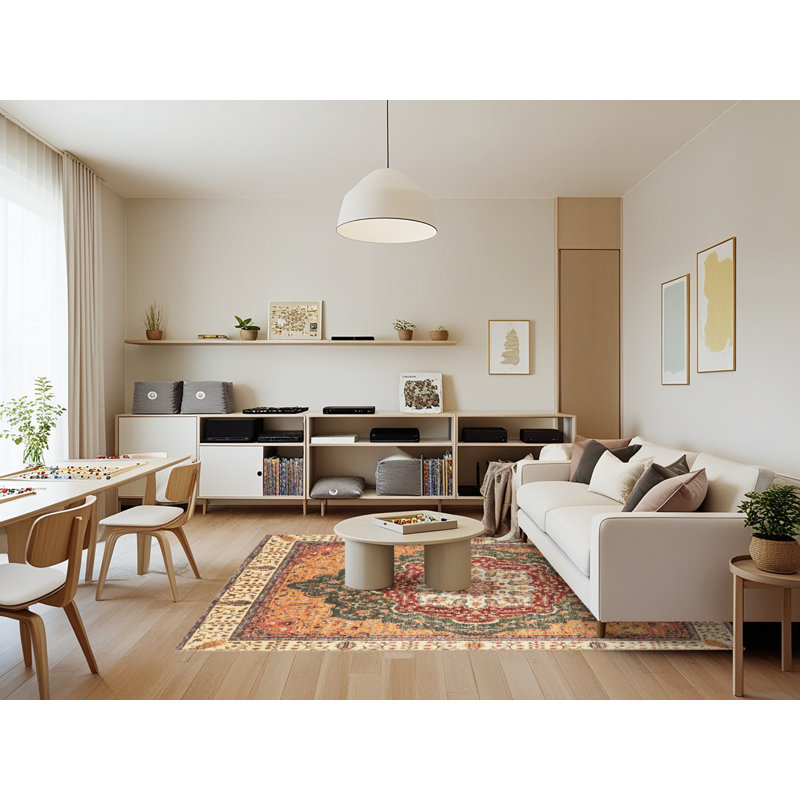 Abstract Indoor Rug, Rectangle 7' x 9'