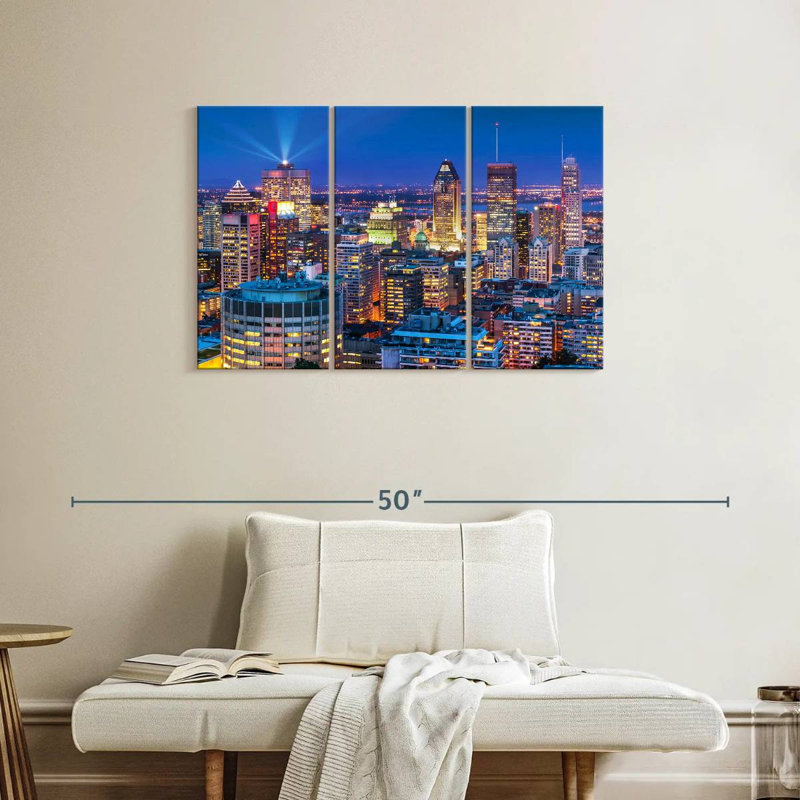 Rorry Montreal Night Skyline, 24" H x 38" W