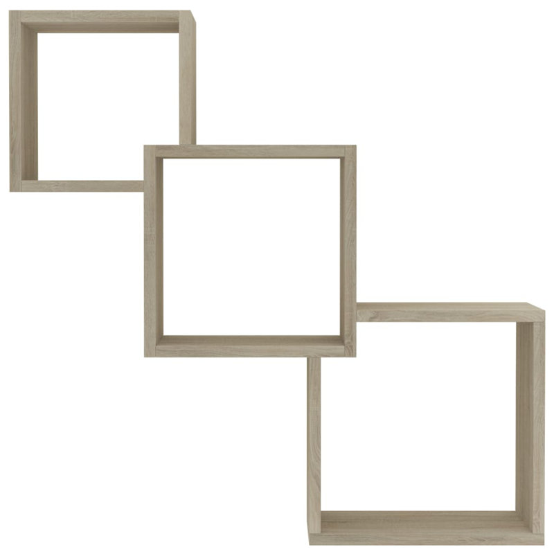 Cube Wall Shelf 68x15x68 cm Engineered Wood, Brown