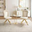 Ensemble de 2 chaises en velours pivotantes avec pieds en métal-640992205