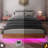 Cowen Floating Bed Frame with LED Lights, Fluted Mid Century Modern Floating Platform Bed No Box Spring Needed-1548720630